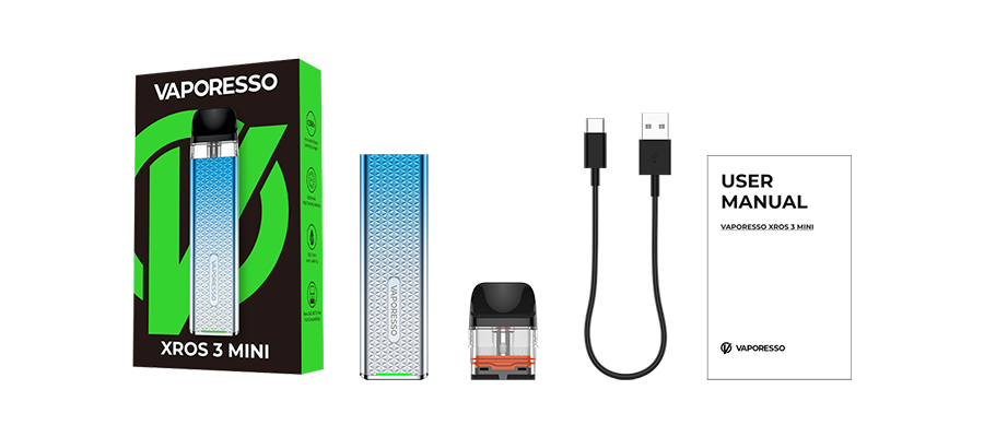 Vaporesso Xros 3 Mini Kit incluye