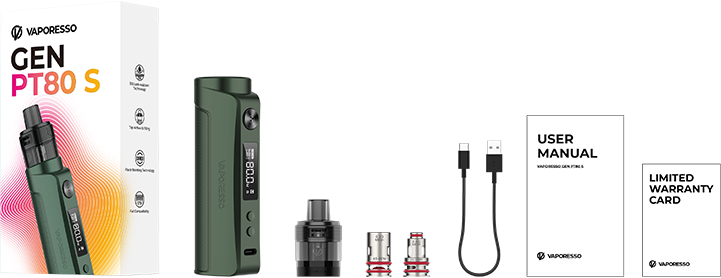 Vaporesso Gen 80s Kit incluye